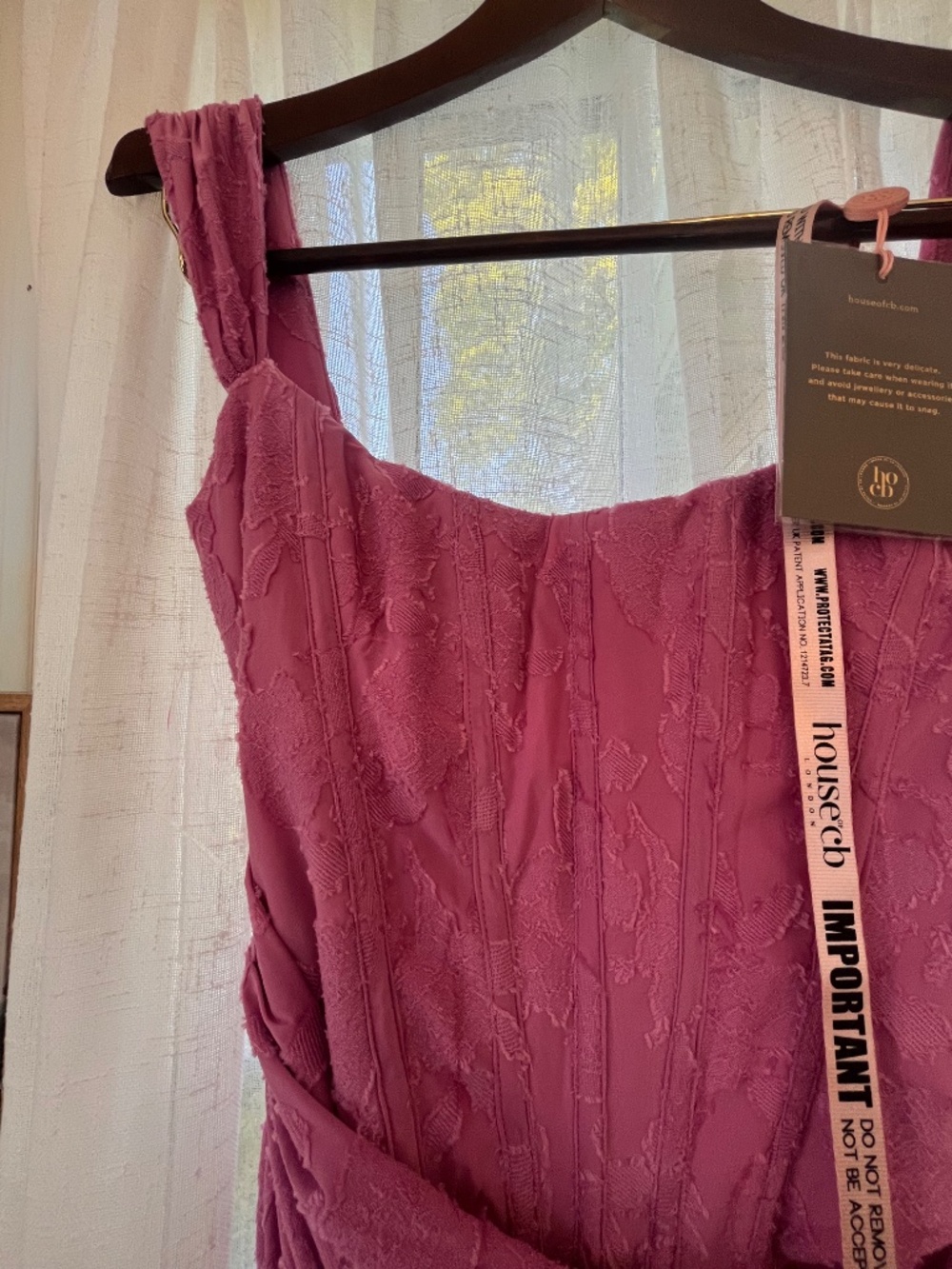 House of CB Warm Pink Cesca Dress- Size Medium M UK sizing= US 6-8 - Picture 6 of 10